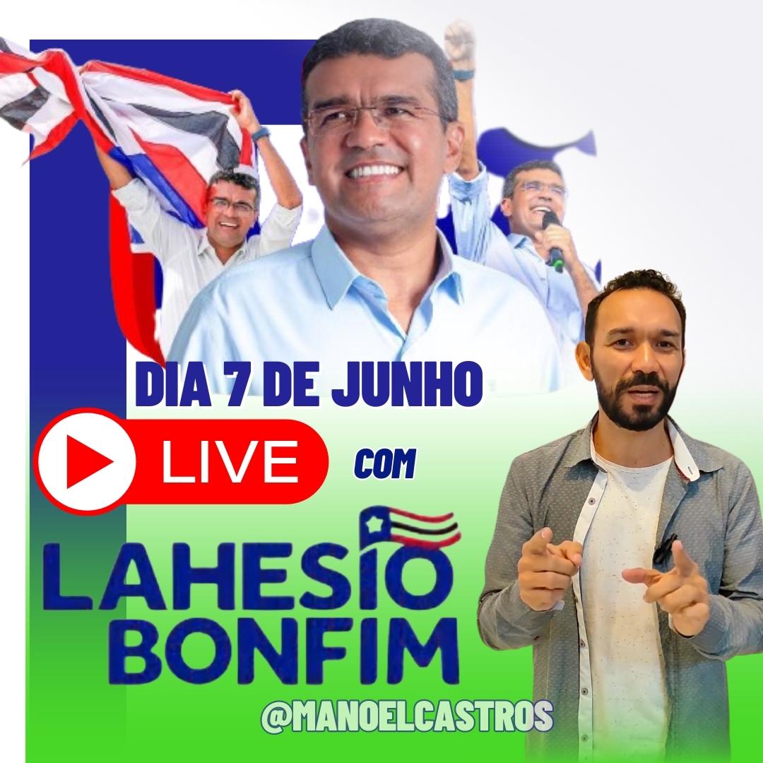 Manoel Castro promove live no Instagram com Lahesio Bonfim que irá abordar os desafios na gestão pública no Maranhão