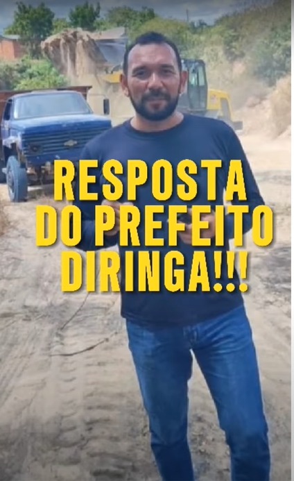 Respota do Prefeito Diringa ao povoado Estiva