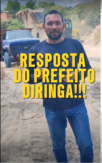 Resposta do Prefeito Diringa à solicitação do Povoado Estiva para recuperar a estrada que Liga Estiva ao Bom Gosto